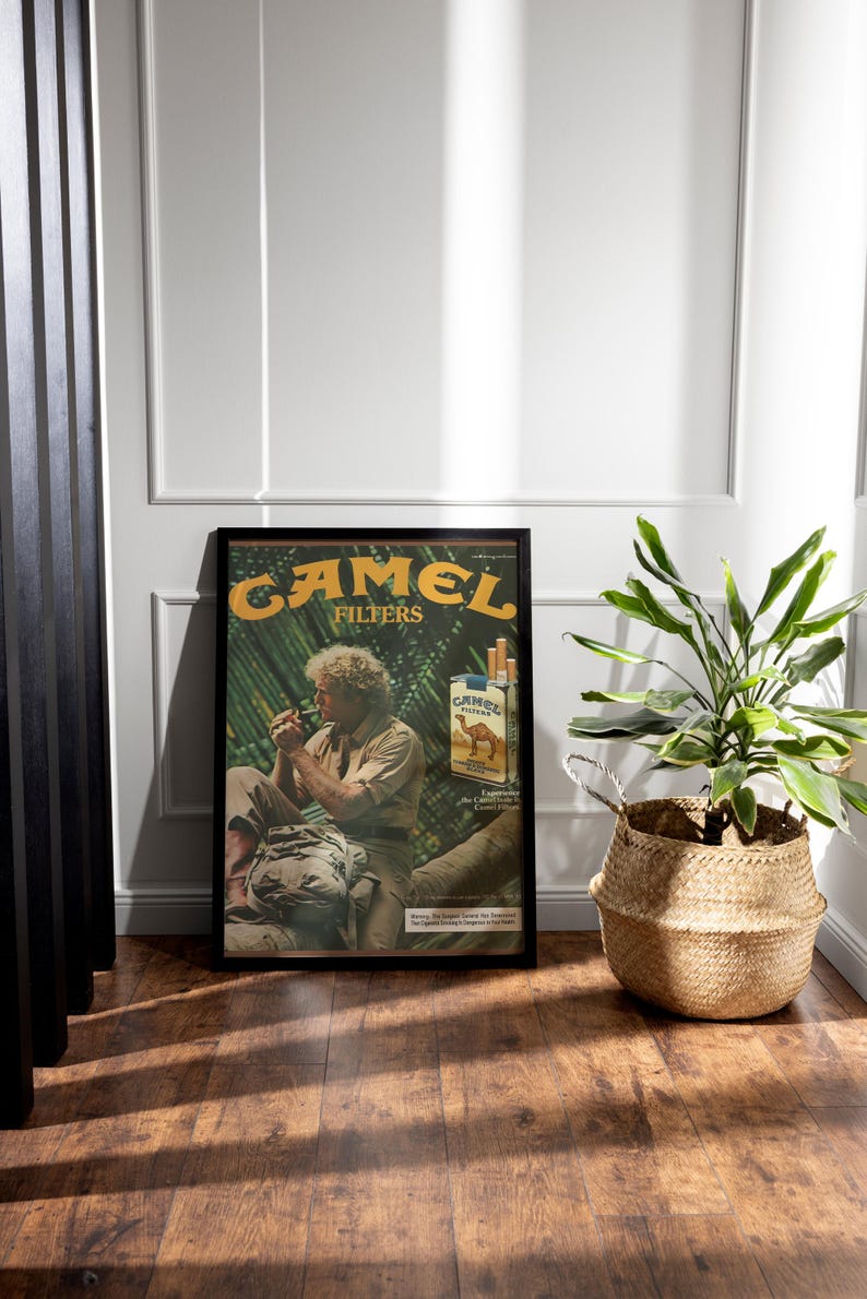 Vintage Adventure Poster, Retro Cigarettes Wall Art , Man Cave Poster image 4