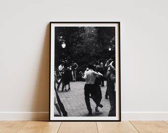 Lámina de pareja bailando tango, arte mural en blanco y negro, lámina vintage, láminas fotográficas, lámina de calidad de museo, arte mural único
