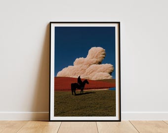 Póster de caballo negro, lámina fotográfica artística, decoración de pared para baño, lámina vintage, lámina fotográfica artística de calidad de museo.