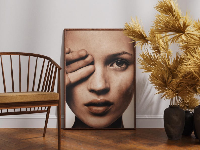 Kate Moss Photo Print, Vintage Print, Photography Prints, High Quality Photo Art Print, Bathroom Wall Art , Kitchen Wall Art image 5