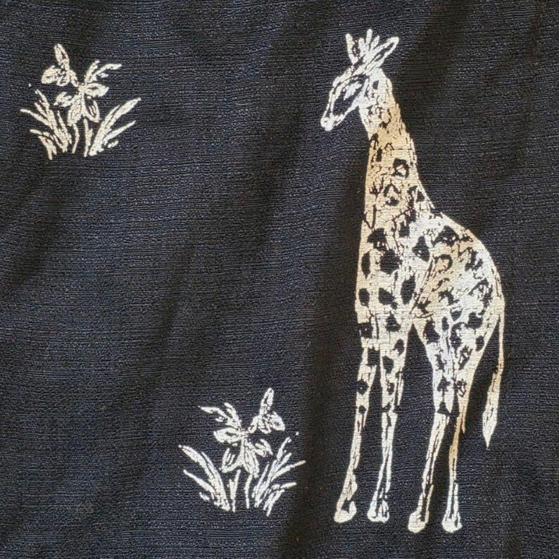Vintage 90s Safari Giraffe Print Skort Linen Feel Anthropologie Style Large bild 4