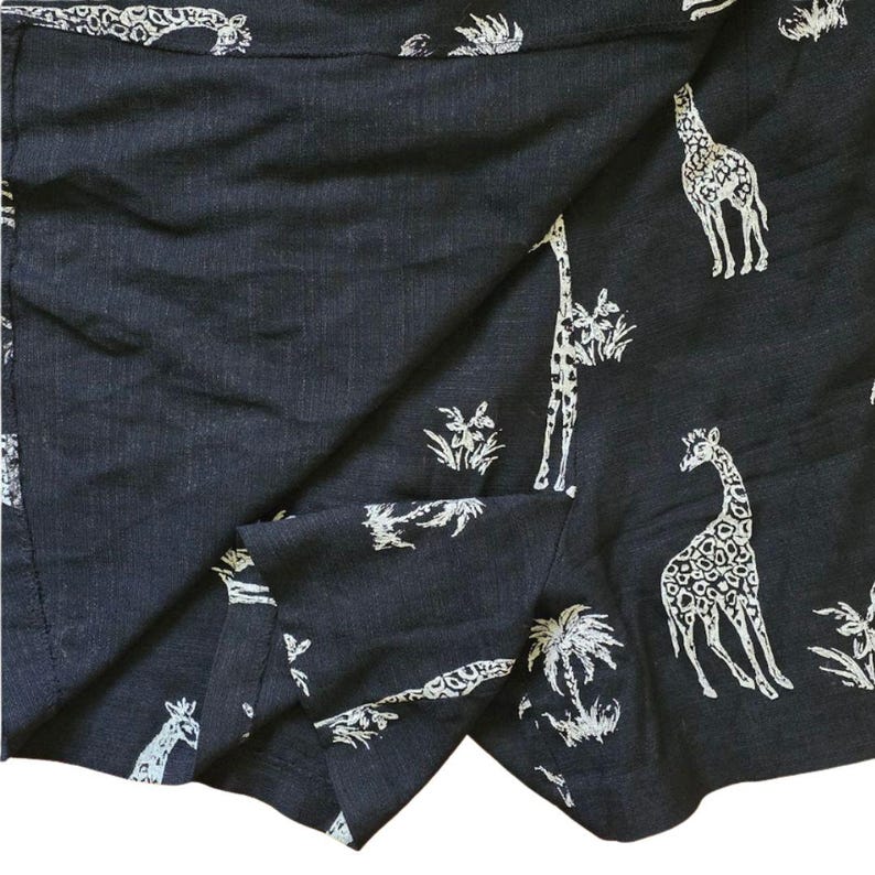Vintage 90s Safari Giraffe Print Skort Linen Feel Anthropologie Style Large bild 5