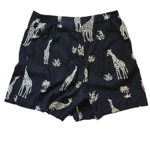 Vintage 90s Safari Giraffe Print Skort Linen Feel Anthropologie Style Large bild 3