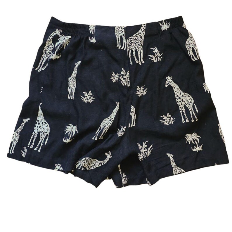 Vintage 90s Safari Giraffe Print Skort Linen Feel Anthropologie Style Large bild 3