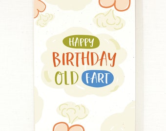 Fart birthday card | Etsy