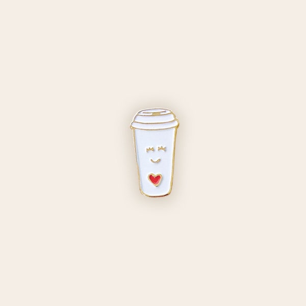 Coffee Lover Enamel Pin, Lapel Pin, But First Coffee