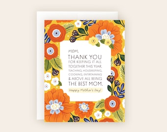 Thanks For Everything Mother's Day Card