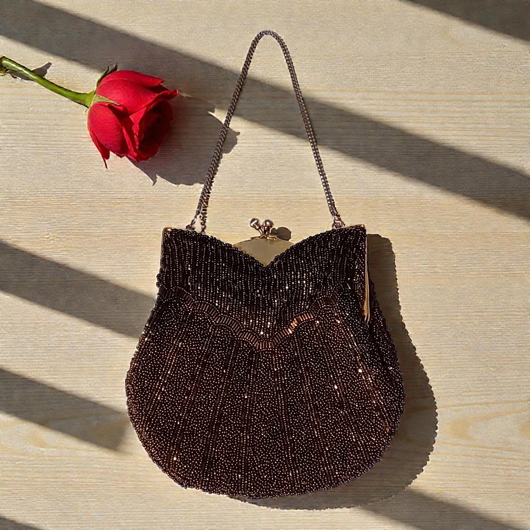 Vintage 1950s–60s Ed B. Robinson Hand-beaded Evening Bag - Etsy