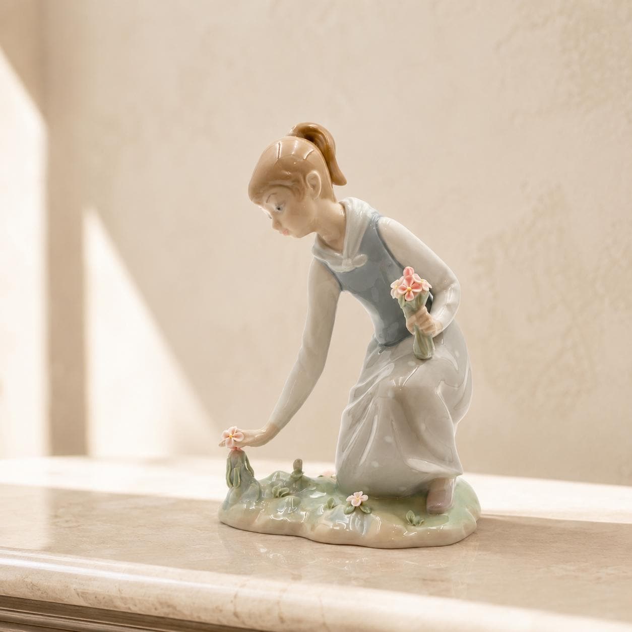 Lladro Girl Picking Flowers - Etsy