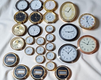Vintage Quartz Clock Movements, Hobbyist Lot