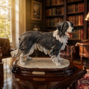 Vintage Giuseppe Armani Border Collie Figurine | Retired 1983