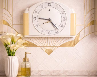 1970s Mcm VINTAGE SUNBEAM JAPAN Green Flip Clock Day Space Age T4