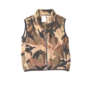Camouflage Fleece Vest: Baby Toddler Warm Outerwear