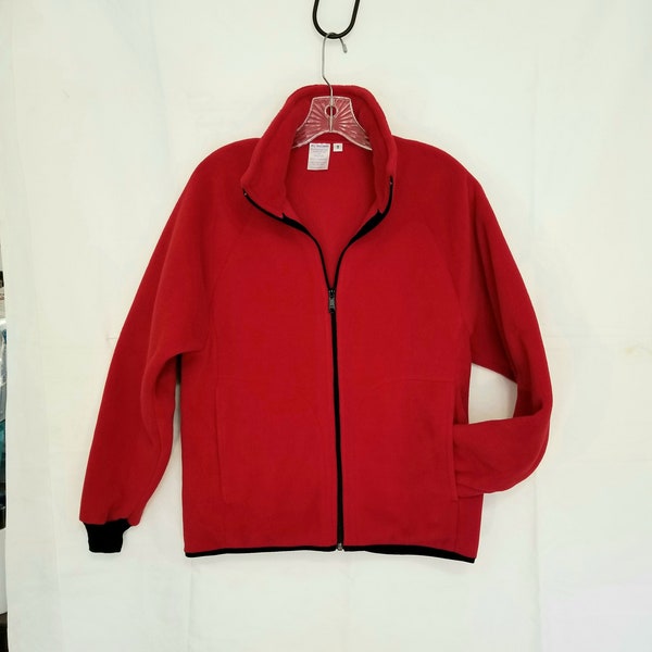 Red Fleece Jacket Etsy