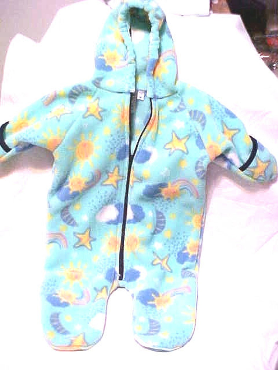 Fleece Baby Bunting Infant Swaddle Baby Wrap All in One Shower Gift SUN STARS Size S M or L. Plushy Fleece From Polartec LLC. Etsy Canada