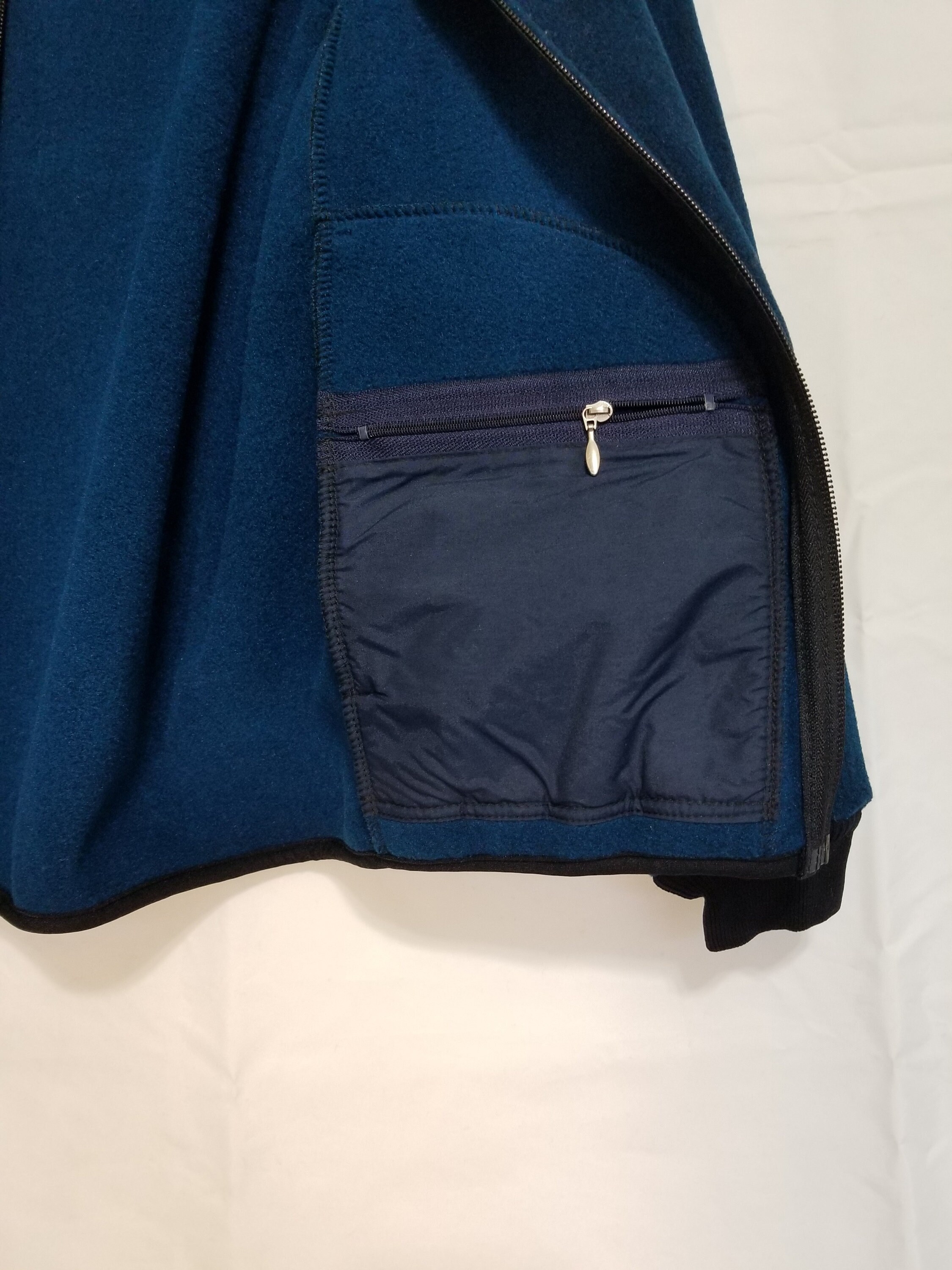 Teal Blue Fleece Jacket for Men or Women. Unisex XS or Small