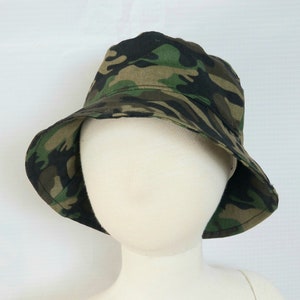 Personalized Kids Camo Bucket Hat, Camo Sun Hat, Camo Bucket