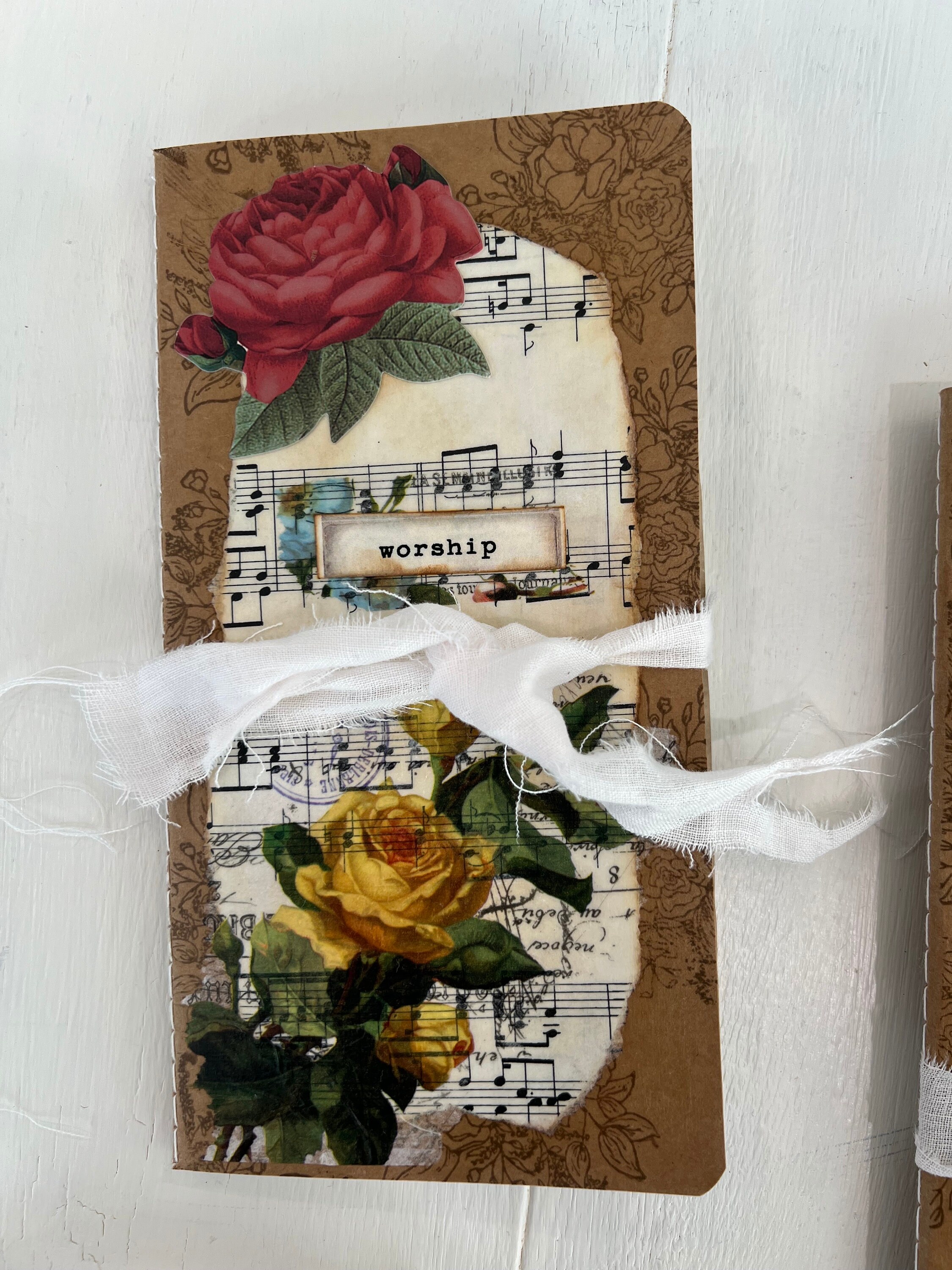 Journal Handmade Cottage Core Prayer Journal Sermon Notes Junk Journal ...