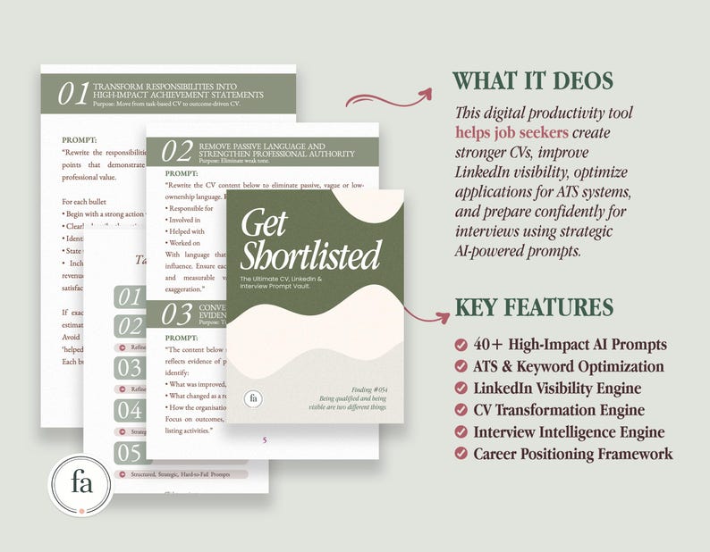 The image is a collage of three pages, each with a different section of text and bullet points. The first page is titled "WHAT IT DEOS" and includes a list of bullet points. The second page is titled "KEY FEATURES" and lists bullet points. The third page is titled "TRANSFORM RESPONSIBLY INTO A SUCCESSFUL CAREER" and includes a list of bullet points.