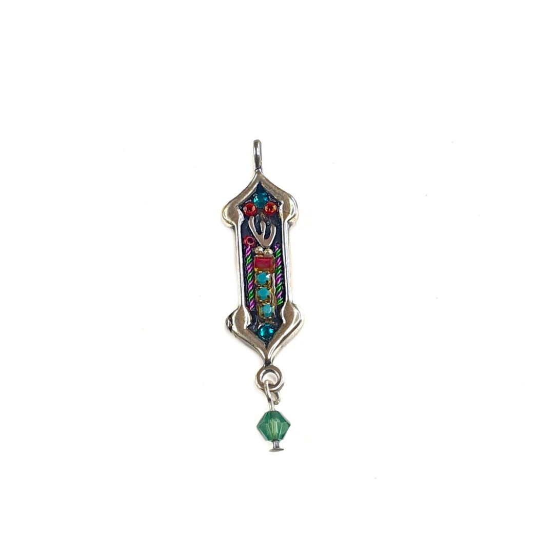 Mezuzah Necklace, Jewish Mezuzah, Silver Necklace, Am Yisrael Chai