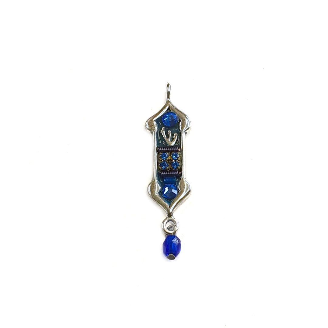 Mezuzah Necklace, Jewish Mezuzah, Sterling Silver Necklace, Am Yisrael