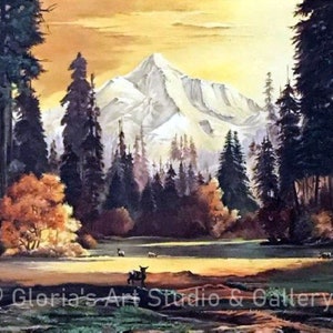 Mountain Landscape, Landscape Wall Art, Fall Wall Decor, Snow Art, Mountain Scenery, Prints Art, Gift for Home, Landscape Art