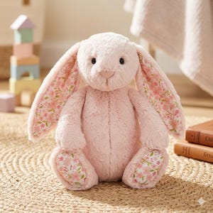 Jellycat Blossom Blush Bunny Cherry Plush – Soft Pink Floral Bunny Stuffed