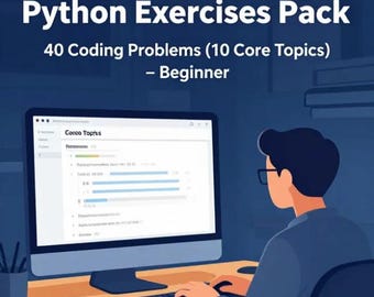 Paquete de ejercicios de Python: 40 problemas de programación (10 temas clave) – Principiante