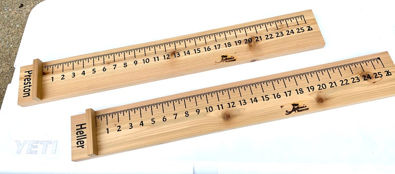 Download Sports Outdoor Recreation Personalized Carved Wood Fish Ruler Toys Games