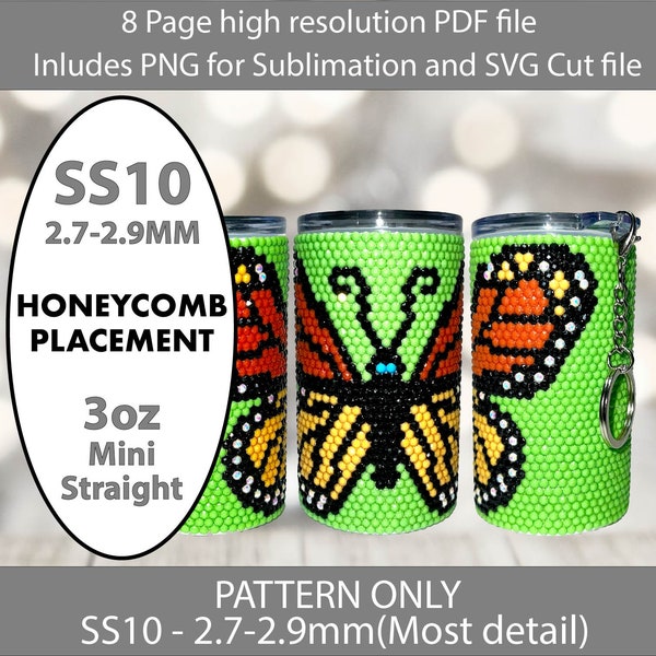 SS10 Green Monarch 3oz Mini Skinny tumbler bling template,shot glass,sublimation bling template,DIY gifts,teacher gifts,Spring flowers