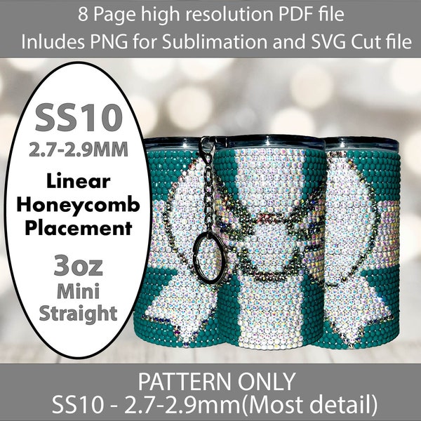 SS10 TIFF'S Bow 3oz Mini Skinny tumbler bling template,shot glass,sublimation bling template,DIY gifts,teacher gifts,Couture bling tumbler