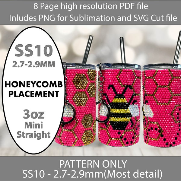 SS10 Hotpink Queenbee 3oz Mini Skinny Shot Glass bling template,shotglass wrap,sublimation bling template,bumblebee template,bridesmaid gift