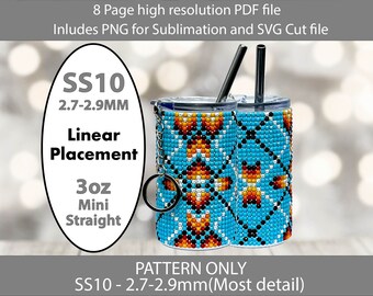 SS10 Deluxe Teal Tribal 3oz Mini Skinny tumbler bling template,shot glass,sublimation bling template,DIY gifts,tribal designs,teacher gifts