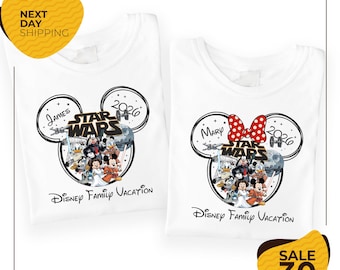 Custom Disney Family Trip Shirt 2026 | Disney Hollywood Studios Shirt | Disney Star Wars Shirts | Disney Family Vacation Name and Year Shirt