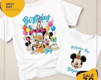 Custom Birthday Shirt with Name | Disney Party Tee for Boys or Girls | Personalized Mickey Squad Shirt | Best Birthday Ever Shirt | WDW Trip