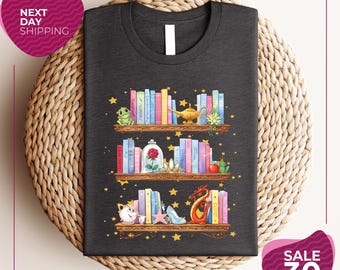 Disney Bookshelf Princess Watercolor Once Upon A Time T-shirt | Belle Tiana Mulan Tiana Shirt | Belle's Library Tee | Gift For Book Lover