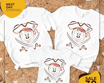Minnie And Mickey Mouse Pirate Shirt | A Pirates Life For Me Shirt | Disney Pirate Shirt | Disney Cruise Shirt | Pirates Of The Caribbean
