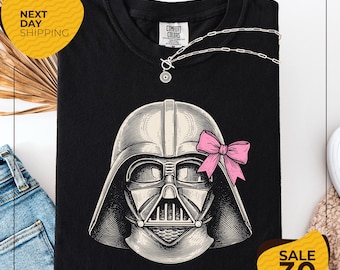 Comfort Colors® Darth Vader Coquette Shirt | Cute Star Wars Graphic Tee | Disney Movie Fan Shirt | Magic Kingdom Shirt