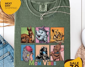 Comfort Colors® Retro Disney Mom Vibes Shirt | Duchess | Perdita | Mrs. Potts | Helen Parr | Mrs. Jumbo | Disney Mom Shirt | Disneyland Mom