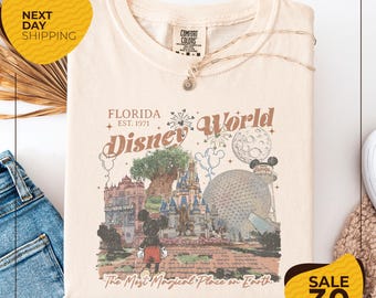 Comfort Colors® Vintage Mickey Disneyworld Shirt | Retro Mickey And Friends Shirts | Walt Disneyworld Tee | Disney 2026 Trip Disney Vacation