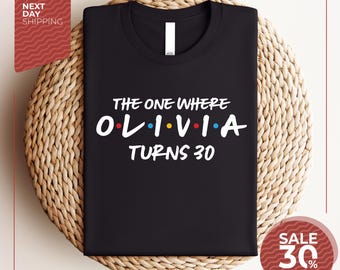 Custom Birthday T shirt | The one where "name" turns any "age" 18 20 21 30 40 50 | Custom birthday gift | Perfect Gift | Birthday shirt