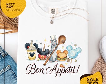 Comfort Colors® Remy Bon Appetit Shirt | Disney Ratatouille Shirt | Epcot Shirt | Disney Snacks Shirt | Disneyland Vacation Shirt | Disney
