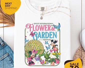 Comfort Colors® Disney Epcot International Flower & Garden Festival Shirt | Mickey And Minnie Baby Tee | Disney Gardener Tee | WDW Family