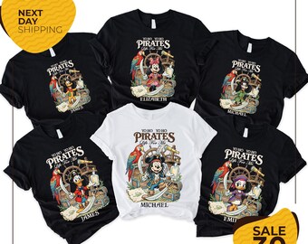 Custom Disney Pirates Family Shirt | Disney Pirates of Caribbean Shirt | Pirate Tee | Pirates Life | Disney Cruise Shirt | Mickey and Friend