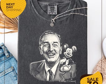 Comfort Colors® Vintage Walt Disney Portrait Shirt | Magic Kingdom Tee | Disney Legend Quote Shirt | Disneyland Vacation Tee | I Like The