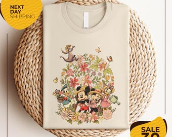 Disney Mickey and Friends Floral Epcot Festival Shirt | Epcot International Flower and Garden Festival T-Shirt | WDW Family Matching T-Shirt