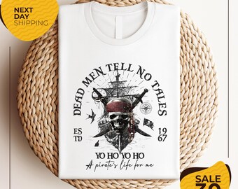Retro Dead Men Tell No Tales Disney Pirate Tee | Yo Ho Yo Ho A Pirate's Life For Me Disney Girl Trip Shirt | Pirates Of The Caribbean