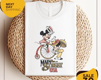 Vintage Retro Mickey Minnie Main Street USA shirt | Mickey mouse Baby tee | Vintage Mickey shirt | WDW Disneyland Tee