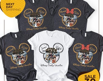Custom Disney Family Trip Shirt 2026 | Disney Hollywood Studios Shirt | Disney Star Wars Shirt | Disney Family Vacation Name and Year Shirts