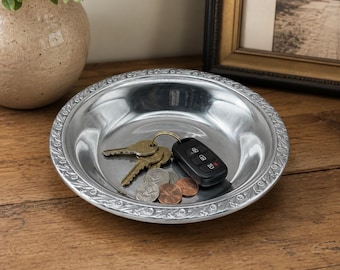 Reed & Barton Silver Plate Bowl # 1209 Classic Rose | Trinket Dish | Home Decor